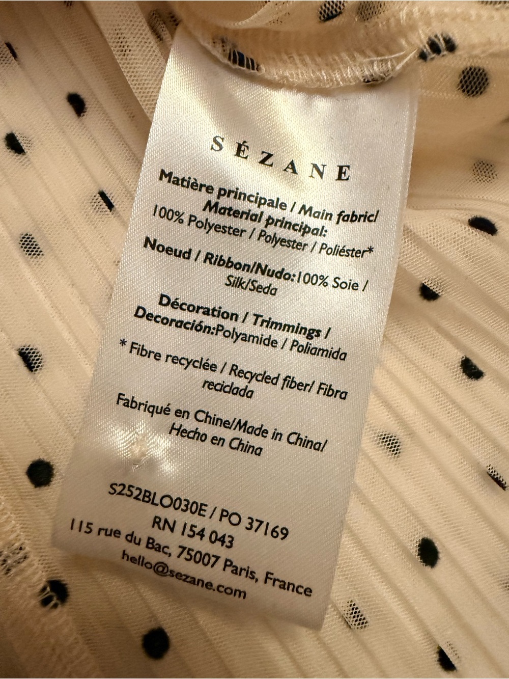 🌱NWT - Sezane JOLA Blouse in size 4 - Picture 15 of 16